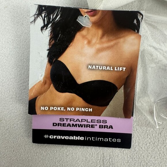 Maidenform Strapless Dreamwire Bra Easy Lift Natural White Convertible Size 42C - Picture 4 of 10